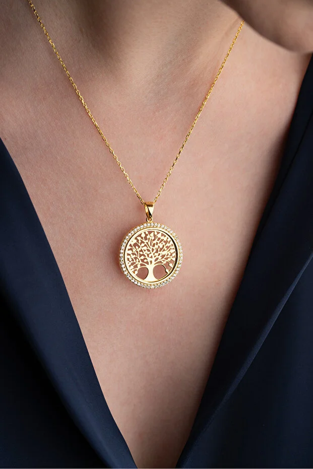 925 Ayar Gümüş Hayat Ağacı Kolye